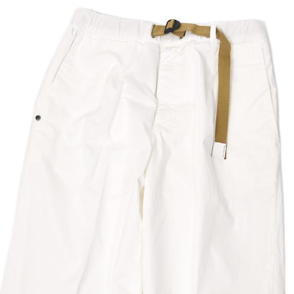 White Sand【ホワイトサンド】イージー1プリーツパンツ SU67 83 01 コットン スト...