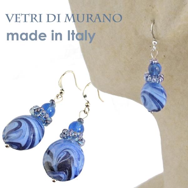 イタリア製ピアス　ベネチアングラスピアス イタリア製ムラーノガラスアクセサリーアベンチュリン　ラピス...