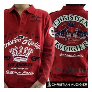 【SALE】クリスチャンオードジェー L/S ポロシャツ ガレージ パーツ レッド Christian AudigiercmVI165LAC GARAGE PARTS Red｜cio