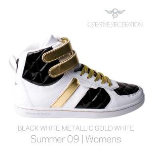 【SALE】CR8 WCR3929 DICOCO WOMENS Black White Gold クリエイティブレクリエーション ディココ ウィーメンズ ブラック/ホワイト/メタリックゴールド｜cio