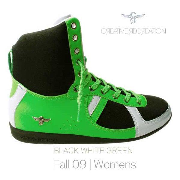 【SALE】クリエイティブ レクリエーション ガロー ハイ ウィーメンズ ブラック/ホワイト/グリー...