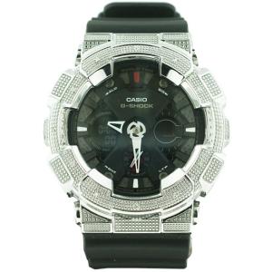 カシオ Gショック ダイヤモンド カスタム ウォッチ シルバー ブラック GA-120 CASIO G-SHOCK Diamond Custom Watch Silver Black GA-120｜cio