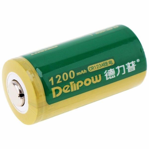 デリパワー CR123A 3V 1200mAh リン酸鉄リチウム充電電池 800-0116 グリーン...