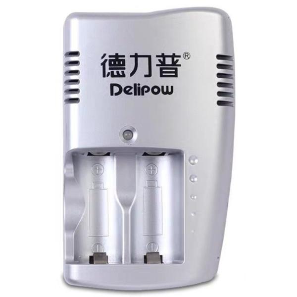 デリパワー CR123A 3V リチウム専用充電器 800-0117 シルバー 1個 Delipow...