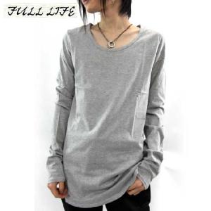 フルライフ L/S ティー Uネック カットソー 杢グレー FULL LIFE L/S TEE U-NECK CUT ＆ SEW Gray｜cio