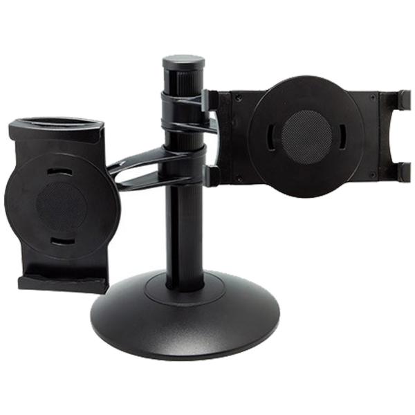 エフケイシステム タブレットスタンド 2台用デュアルアームタイプ US-7050F ブラック FKs...