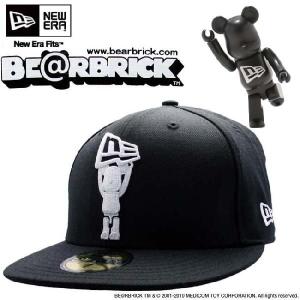 ベアブリック × ニューエラ キャップ ホワイトロゴ フラッグ ブラック ホワイト Be@rbrick × New Era Cap WHITE LOGO Flag Black White｜cio