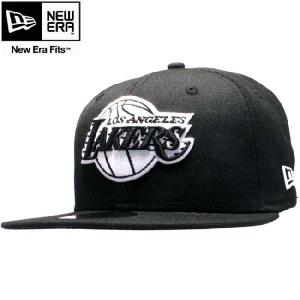 ニューエラ 5950キャップ ホワイトロゴ NBA ベーシック シリーズ ロサンゼルス レイカーズ ブラック New Era 59Fifty Cap WHITE LOGO NBA Los Angeles Lakers｜cio