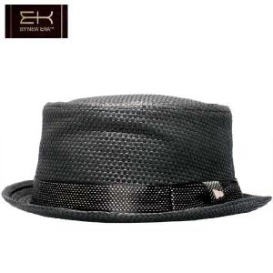 イーケーバイニューエラ ハット ザ ポークパイ ペーパー ストロー ブラック EK by New Era HAT The Porkpie Paper Straw Black｜cio