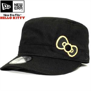 ハローキティー × ニューエラ ワーク キャップ WM01 シリーズ  ブラック メタリックゴールド ブラック リボン Hello Kitty × New Era WM01 Black Black Ribbon｜cio