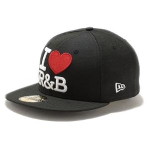 ニューエラ 5950キャップ ホワイトロゴ アイラブ アールアンドビー ブラック ホワイト レッド New Era 59FIFTY Cap White Logo I Love R＆B Black White Red｜cio