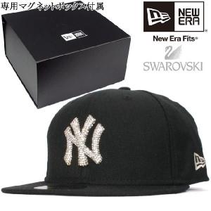 スワロフスキー(R)エレメンツ×ニューエラ 5950キャップ ニューヨ−クヤンキース ブラック Sworvski(R) Elements×New Era 59FIFTY New York Yankees｜cio