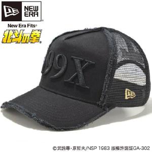 北斗の拳×ニューエラ ディーフレームトラッカーメッシュキャップ 199X ブラック ゴールド Hokutonoken×New Era D-Frame Trucker Mesh Cap 199X Black｜cio