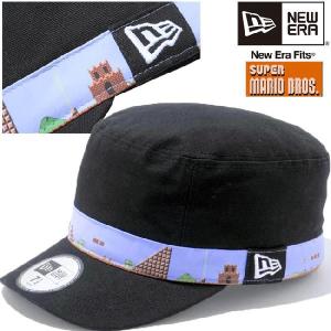 スーパーマリオブラザーズ×ニューエラ ワークキャップ WM01 ステージ1-1 バンド ブラック ホワイト Super Mario Bros.×New Era Work Cap WM01 Stage1-1 Band｜cio