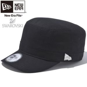 スワロフスキー(R)エレメンツ×ニューエラ ワークキャップ WM01 ブラック シルバー クリア Swarovski(R) Elements×New Era Work Cap WM01 Black Silver Clear｜cio