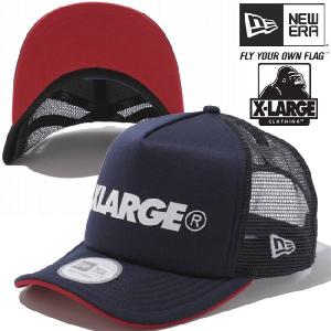 エクストララージ (R) ×ニューエラ ディーフレームトラッカーキャップ ネイビーメッシュ スカーレット ホワイト XLARGE (R) ×New Era D-Frame Trucker Cap Navyの商品画像