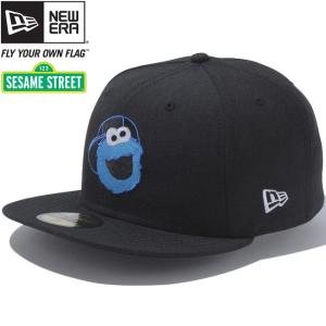 セサミストリート×ニューエラ 5950キャップ マルチロゴ クッキーモンスター ブラック Sesame Street×New Era 59FIFTY Cap Multi Logo Cookie Monster｜cio