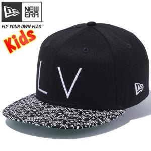 ニューエラ 950 スナップバック キッズ キャップ LVロゴ ダイス ブラック ダイス ホワイト New Era 9Fifty Snap Back Kids Cap LV Logo Dice Black Dice