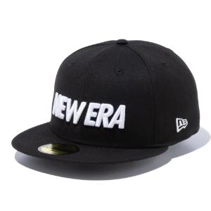 ニューエラ 59FIFTY ワードマークロゴ ブラック ホワイト 1個 New Era 5950 WMLOGO BLK WHI 23J NONE｜cio