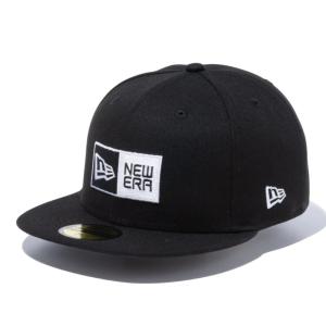 ニューエラ 59FIFTY ボックスロゴ ブラック ホワイト 1個 New Era 5950 BOXLOGO BLK WHI 23J NONE｜cio