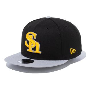 ニューエラ 9FIFTY 福岡ソフトバンクホークス ブラック グレーバイザー New Era 950 NPB SOFHAW BLK ORG 23J FUKUOKA DAIEI HAWKS OSFM｜cio