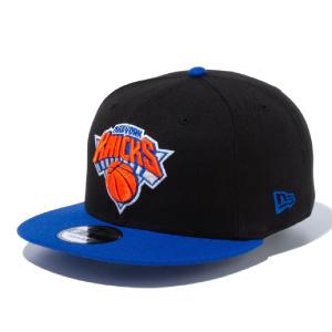 ニューエラ 9FIFTY ニューヨーク・ニックス ブラック チームカラー ブルーバイザー New Era 950 NBA NEYNIC BLK MBL TEAM 23J NEW YORK KNICKS OSFM｜cio