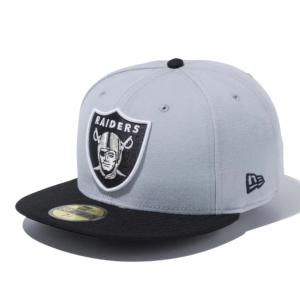 ニューエラ 59FIFTY ラスベガス・レイダース グレー チームカラー グレー ブラック 1個 New Era 5950 LASRAI GRY BLK TEAM COLOR SR 23J LAS VEGAS RAIDERS｜cio