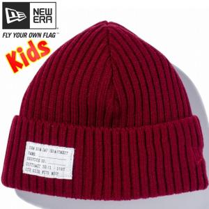 ニューエラ ニット帽 キッズニットキャップ ミリタリーニット パッチ レッド レッド New Era Knit Cap Military Knit Patch Red Red｜cio