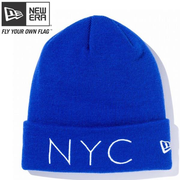 ニューエラ ニット帽 ニットキャップ ベーシックカフニット ニューヨークシティ ロイヤル ホワイト ...