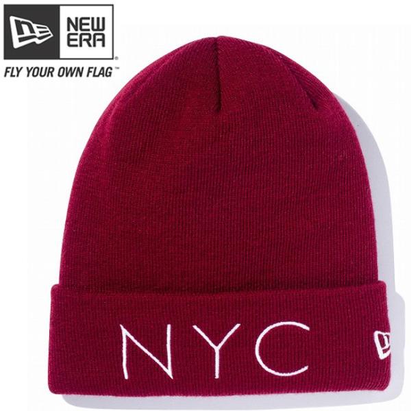ニューエラ ニット帽 ニットキャップ ベーシックカフニット ニューヨークシティ バーガンディ New...