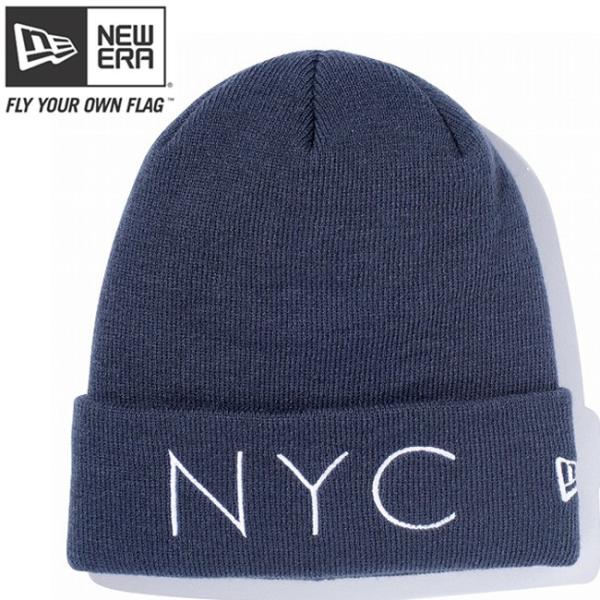 ニューエラ ニット帽 ニットキャップ ベーシックカフニット ニューヨークシティ チャコール ホワイト...