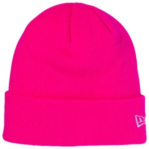 ニューエラ ニットキャップ ベーシック カフニット 蛍光ピンク スノーホワイト New Era Knit Cap Basic Cuff Knit Neon Pink Snow White｜cio