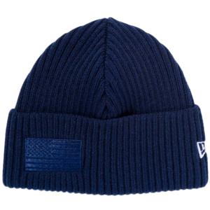 ニューエラ ニット帽 ミリタリーニット スターズアンドストライプ ネイビー ミッドナイトネイビー ホワイト New Era Military Knit Stars and Stripes Navy｜cio