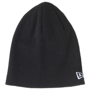 ニューエラ ニットキャップ ベーシックビーニー コットンブレンド ブラック スノーホワイト New Era Knit Cap Basic Beanie Cotton Blend Black Snow White｜cio