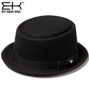 イーケーバイニューエラ ハット ザ ポークパイ ウール グログランバンド ブラック EK by New Era Hat The Porkpie Wool Grosgrain Band Black｜cio