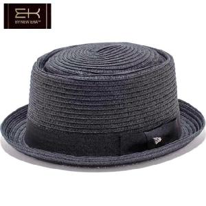 イーケーバイニューエラ ハット ザ ポークパイ ペーパーロープ グログランバンド ブラック EK by New Era Hat Porkpie Paper Rope Grosgrain Band Black｜cio