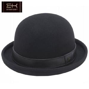 イーケーバイニューエラ ザ ボーラーハット シリーズ81 ブラック リアル レザーバンド ブラック EK by New Era Hat Series 81 The Bowler Leather Band Black｜cio