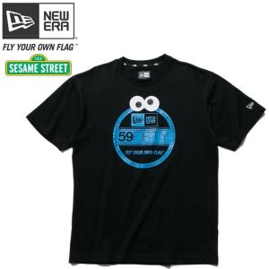セサミストリート×ニューエラ S/S Tシャツ クッキーモンスター バイザーステッカー ブラック Sesame Street×New Era S/S TEE Cookie Monster Visor Stickerの商品画像