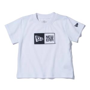 ニューエラ Child S/S Tシャツ コットン ボックスロゴ ホワイト ブラック ホワイト 1枚 New Era CHILD S/S TEE COTTON BOXLOGO BASIC WHI BLK 23J NONE｜cio