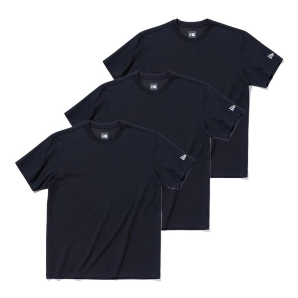 ニューエラ S/S Tシャツ 3-Pack パフォーマンス ブラック ブラック 1セット New E...