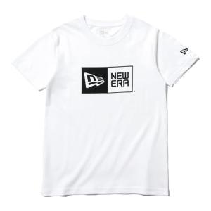 ニューエラ Youth S/S Tシャツ コットン ボックスロゴ ホワイト ブラック 1枚 New Era Youth S/S T-Shirts Cotton Box Logo White Black 1 Sheet｜cio