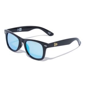 ニューエラ サングラス ウェリントン スクエアレンズ シャイニーブラックフレーム ブルーミラーレンズ New Era SUNGLASSES WLTN BLU MIRROR NONE｜cio