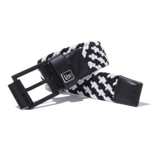 ニューエラ ベルト ストレッチウィーブ ブラック ホワイト ブラック ホワイト 1個 New Era BELT STRETCH WEAVE BLK WHT 231 NONE OSFM｜cio