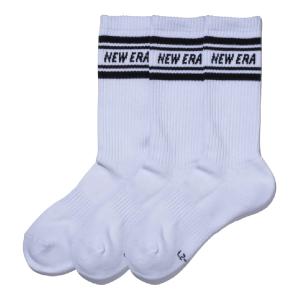 ニューエラ ソックス クルー 3ペア ライン ホワイト ホワイト 1セット New Era SOCKS CREW 3PAIRS LINE WHI NONE｜cio