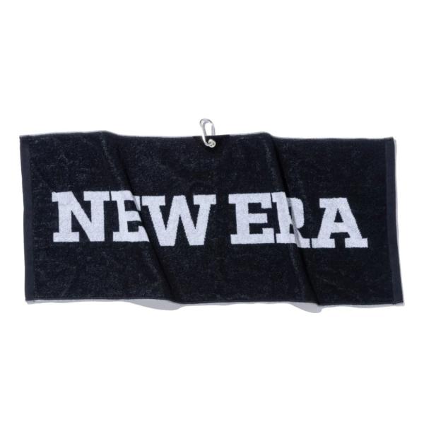 ニューエラ ゴルフ タオル ワードマークロゴ ブラック ホワイト 1個 New Era Golf T...