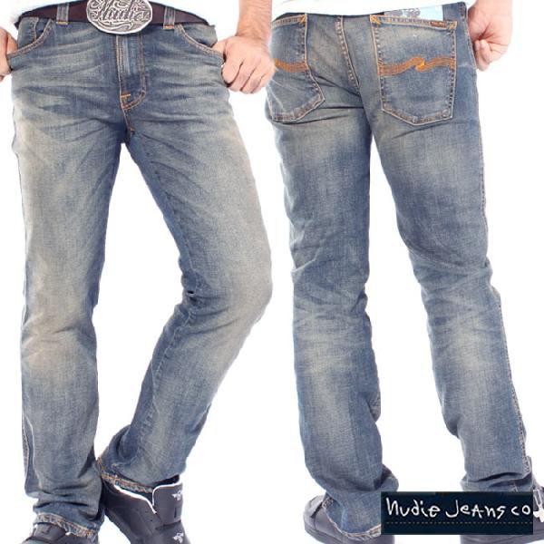 ヌーディージーンズ スリムジム オーガニック グリーニッシュウォーン Nudie Jeans Sli...