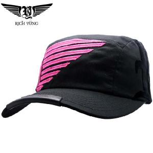 【SALE】リッチヤング ウィング ジェット キャップ RYSU10-02 ブラック ピンク　RYSU10-02 WING Jet Cap Black Pink｜cio