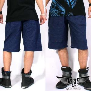 リッチヤング ハーフ ブッシュ パンツ RYSP11-CS05 ネイビー RICH YUNG Half Bush Pants Navy｜cio