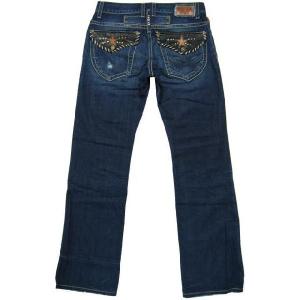 ROBIN'S JEAN D5075 LEATHER FLAP DARK WASH ロビンズジーン D5075 レザーフラップ ダークウォッシュ｜cio