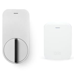 Qrio キュリオ スマートロック Q-SL1-HS(Q-SL1&amp;Q-H1) セット(キュリオ ハブ付き) シルバー Qrio Smart Lock Q-SL1-HS(Q-SL1&amp;Q-H1) Set (Qrio Hub)